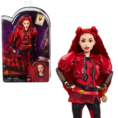 Mattel Disney Descendants: The Rise Of Red Fashion Doll & Accessory, Red, Daughter of Queen of Hearts