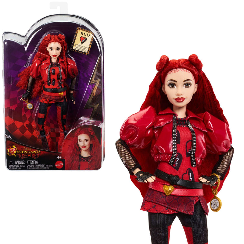 Mattel Disney Descendants: The Rise Of Red Fashion Doll & Accessory, Red, Daughter of Queen of Hearts