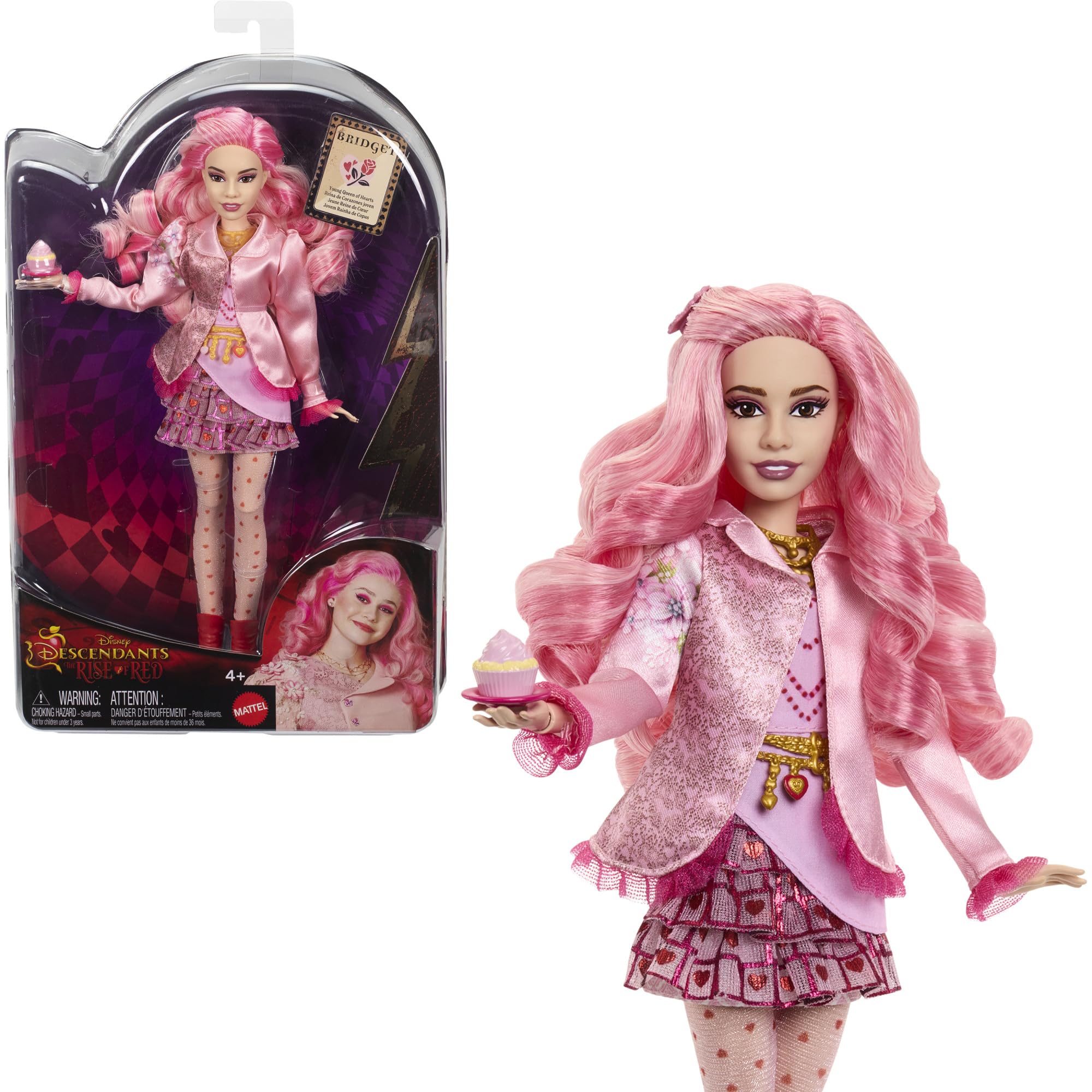 Mattel Disney Descendants: The Rise Of Red Fashion Doll & Accessory - Bridget, Young Queen of Hearts
