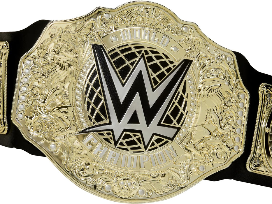 Mattel WWE Championship Title, World Heavyweight Championship Role-Play & Costume Piece, Leather-like Belt 3+ Feet with One-Time Adjustment, HYF18