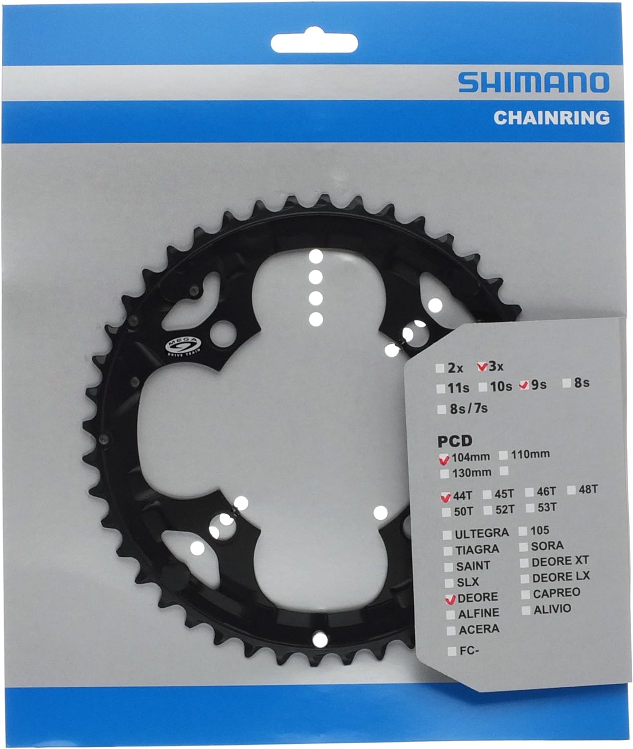 Shimano FC-M530 chainring 44T - black