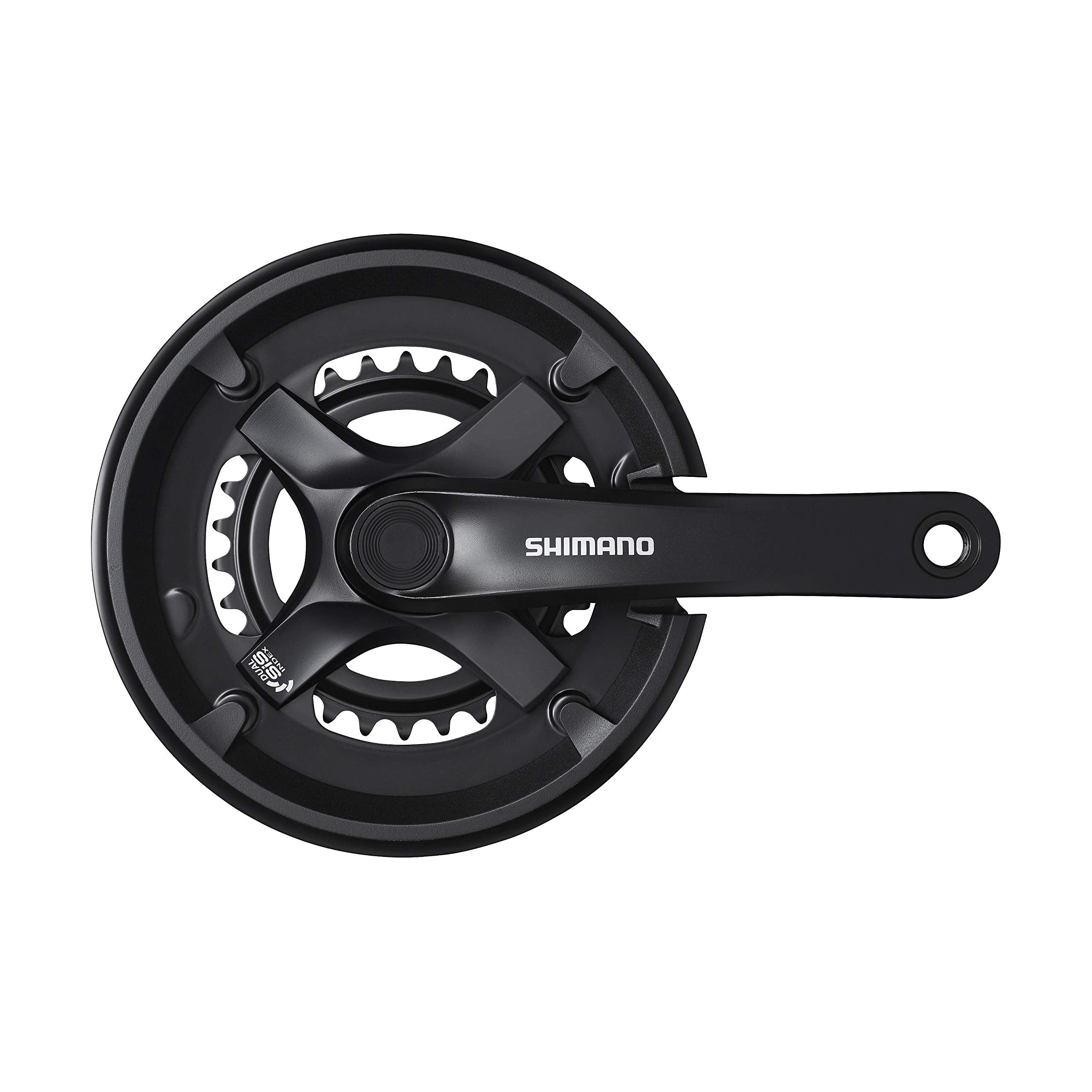 Shimano FC-TY501 chainset 46 / 30, double, 7 / 8-speed, 170 mm, with chainguard, black