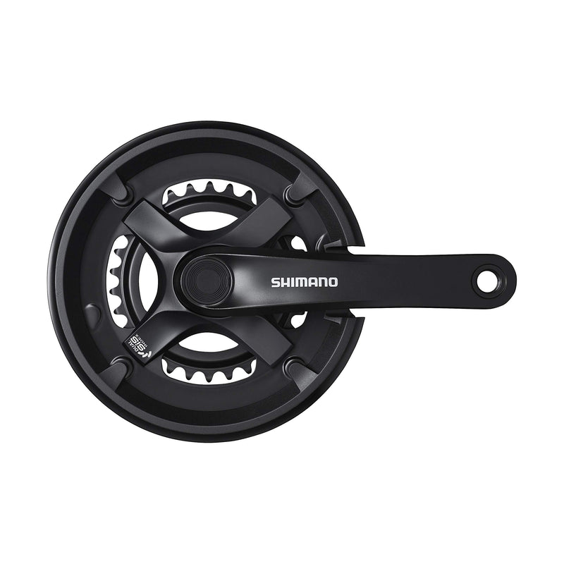 Shimano FC-TY501 chainset 46 / 30, double, 7 / 8-speed, 170 mm, with chainguard, black
