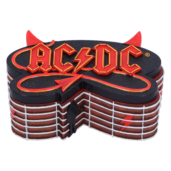 Nemesis Now ACDC Box, Resin, Brown, Officially Licensed ACDC Merchandise, ACDC Jewellery/Accessory Box, Iconic ACDC Logo, Rock Band Gift, Cast in the Finest Resin, Expertly Hand-Painted