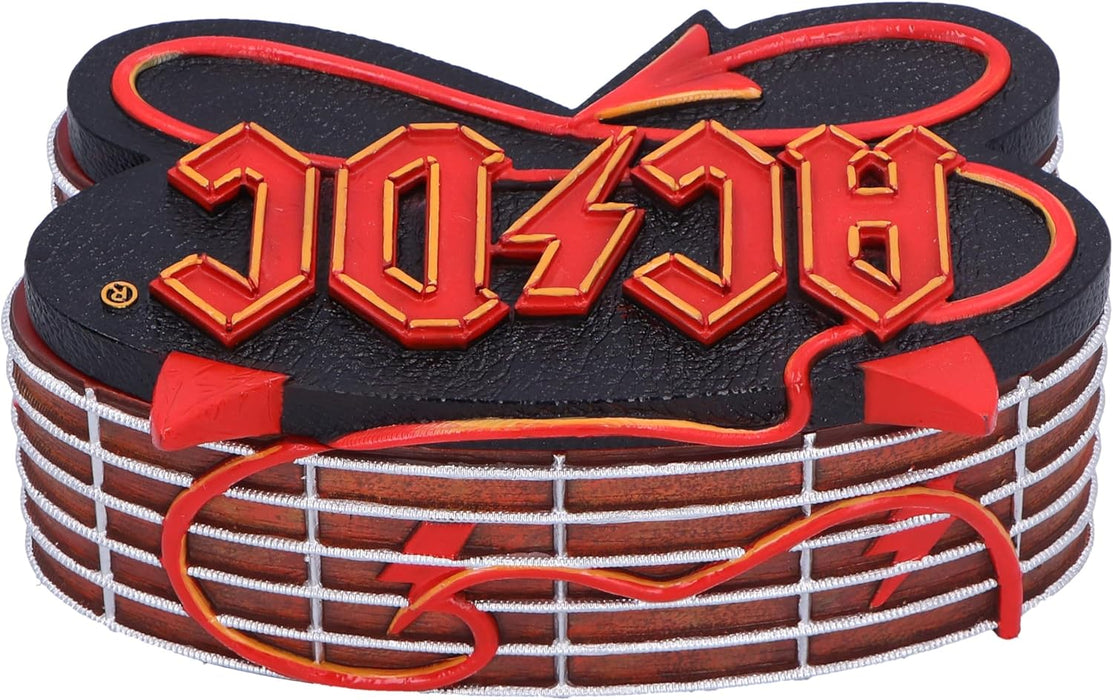 Nemesis Now ACDC Box, Resin, Brown, Officially Licensed ACDC Merchandise, ACDC Jewellery/Accessory Box, Iconic ACDC Logo, Rock Band Gift, Cast in the Finest Resin, Expertly Hand-Painted