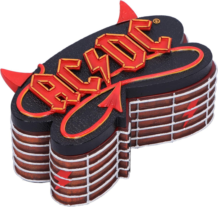 Nemesis Now ACDC Box, Resin, Brown, Officially Licensed ACDC Merchandise, ACDC Jewellery/Accessory Box, Iconic ACDC Logo, Rock Band Gift, Cast in the Finest Resin, Expertly Hand-Painted
