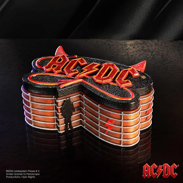 Nemesis Now ACDC Box, Resin, Brown, Officially Licensed ACDC Merchandise, ACDC Jewellery/Accessory Box, Iconic ACDC Logo, Rock Band Gift, Cast in the Finest Resin, Expertly Hand-Painted