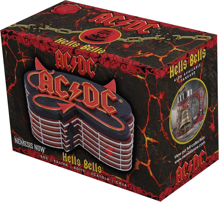 Nemesis Now ACDC Box, Resin, Brown, Officially Licensed ACDC Merchandise, ACDC Jewellery/Accessory Box, Iconic ACDC Logo, Rock Band Gift, Cast in the Finest Resin, Expertly Hand-Painted