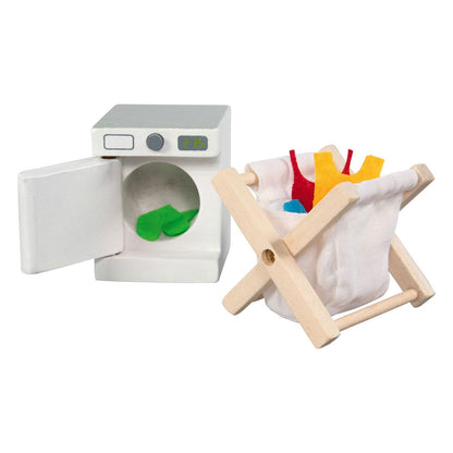 Goki - Goki Houten Poppenhuis Meubels Wasruimte Accessoires