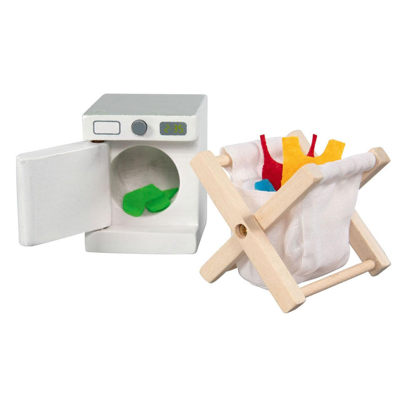 Goki - Goki Houten Poppenhuis Meubels Wasruimte Accessoires