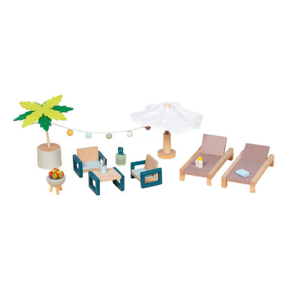 Goki - Goki Houten Poppenhuis Tuinmeubelset Mallorca