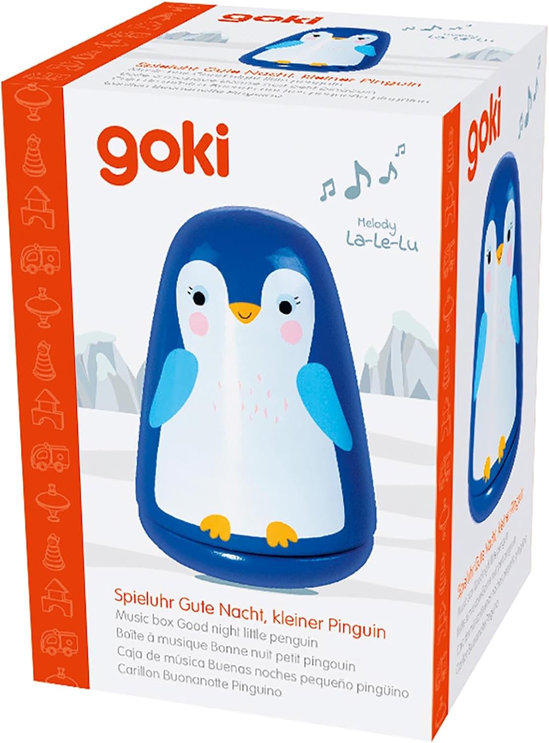 Goki - Goki Houten Muziekdoos Kleine Pinguin Goede Nacht