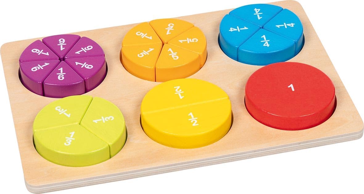 Goki - Goki Houten Leerpuzzel Breuken 22dlg.