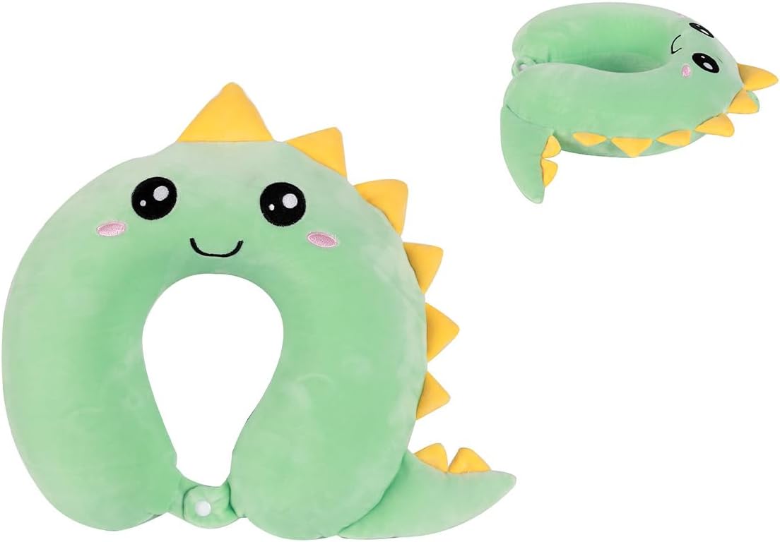 I-TOTAL® - Travel Pillow Shape/Neck Travel Pillow Soft Neck Support Pillow/Pillows Funny Travel Pillow (HELLO DINO