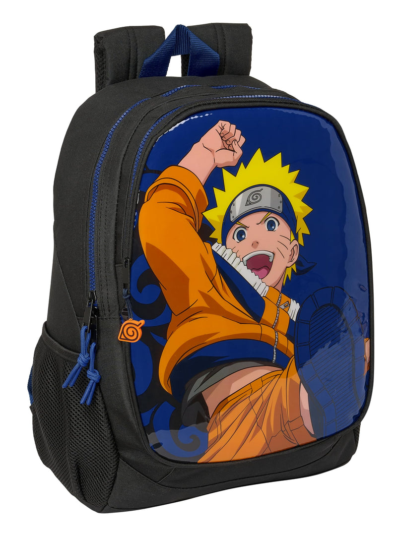 Safta NARUTO NINJA – Children's School Backpack, Ideal for Children of Different Ages, Comfortable and Versatile, Quality and Resistance, 32 x 16 x 44 cm, Black/Blue, black/blue, Estándar, Casual