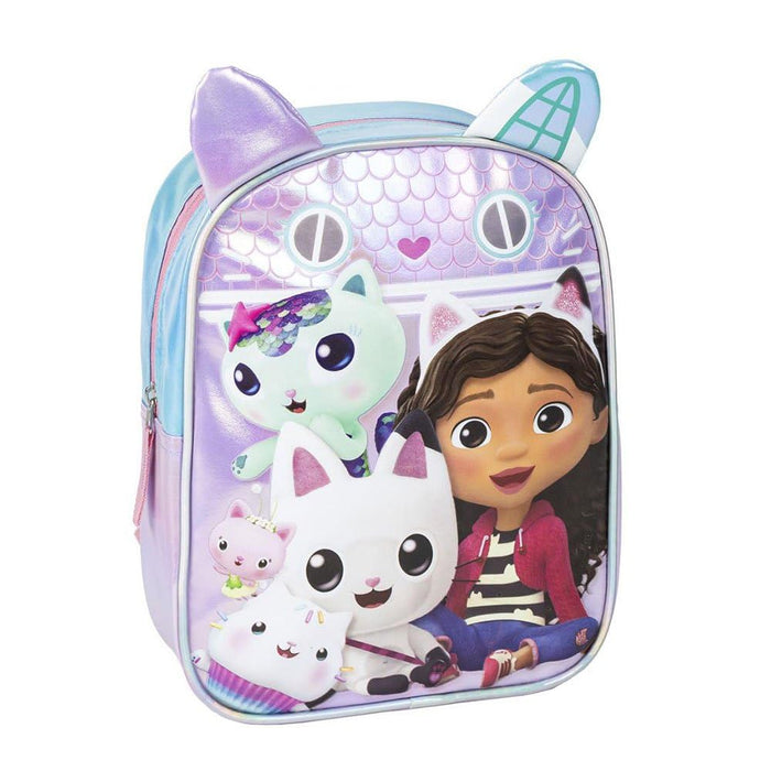 CERDÁ LIFE'S LITTLE MOMENTS Unisex Kid's Backpack Character Applications Gabby's Dollhouse Children's, Blue, Small