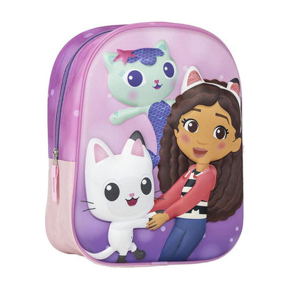 CERDÁ LIFE'S LITTLE MOMENTS Unisex Kid's 3D Children's Backpack by Gabby's Dollhouse, Pink, Small
