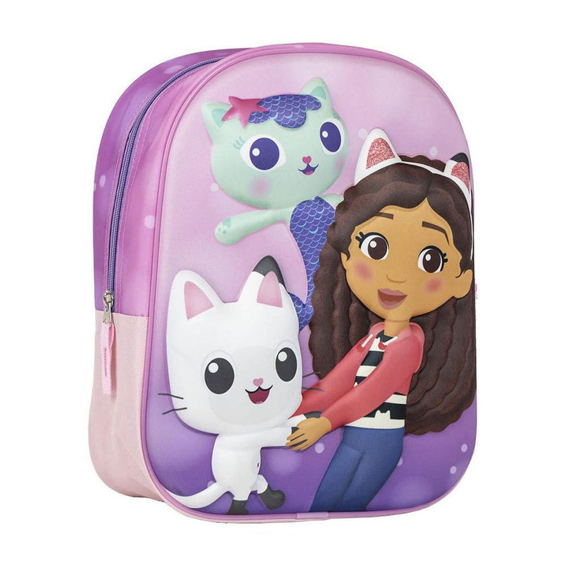 CERDÁ LIFE'S LITTLE MOMENTS Unisex Kid's 3D Children's Backpack by Gabby's Dollhouse, Pink, Small