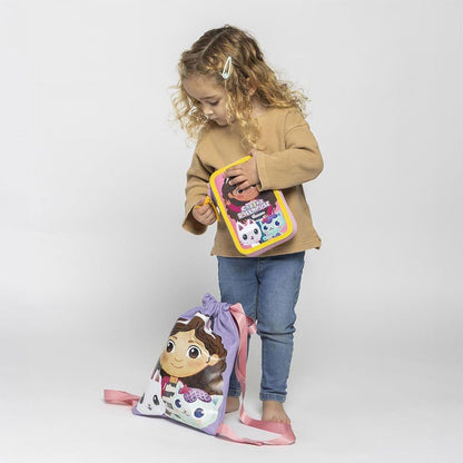 CERDÁ LIFE'S LITTLE MOMENTS Unisex Kid's Gabby's Dollhouse School Bag String Backpack, Lilac, One Size