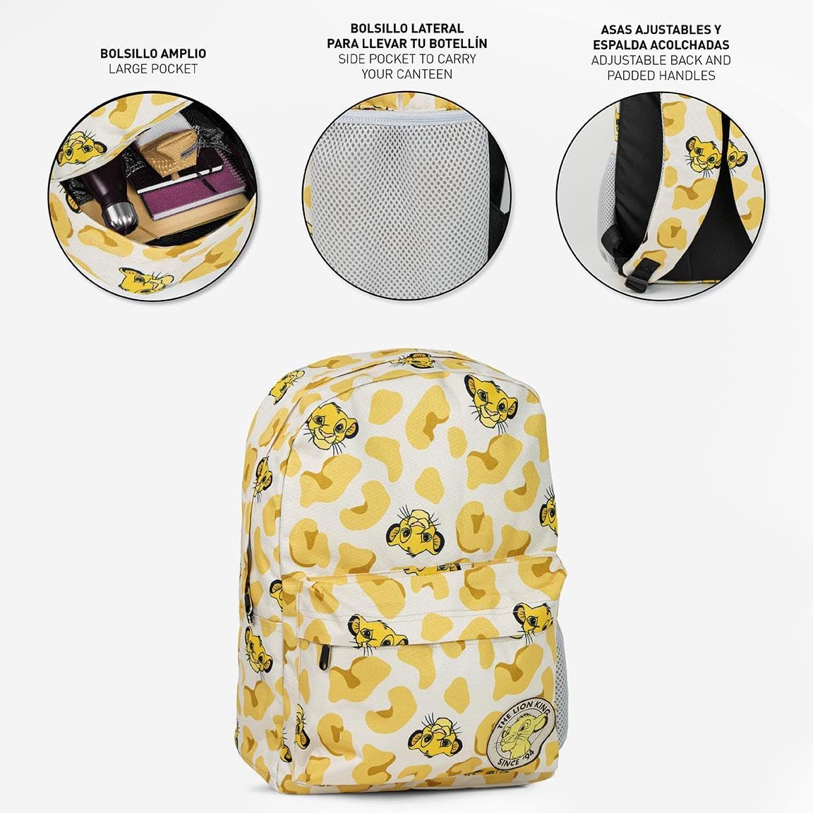 Disney Sac à Dos Le ROI Lion Simba, beige, Estándar, Casual