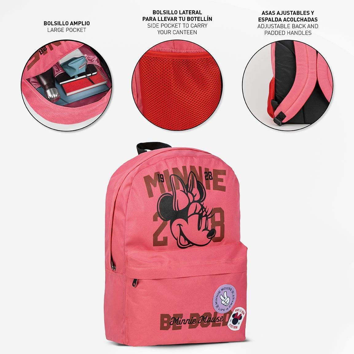 Disney Sac à Dos Minnie Pink, coral garden, Estándar, Casual