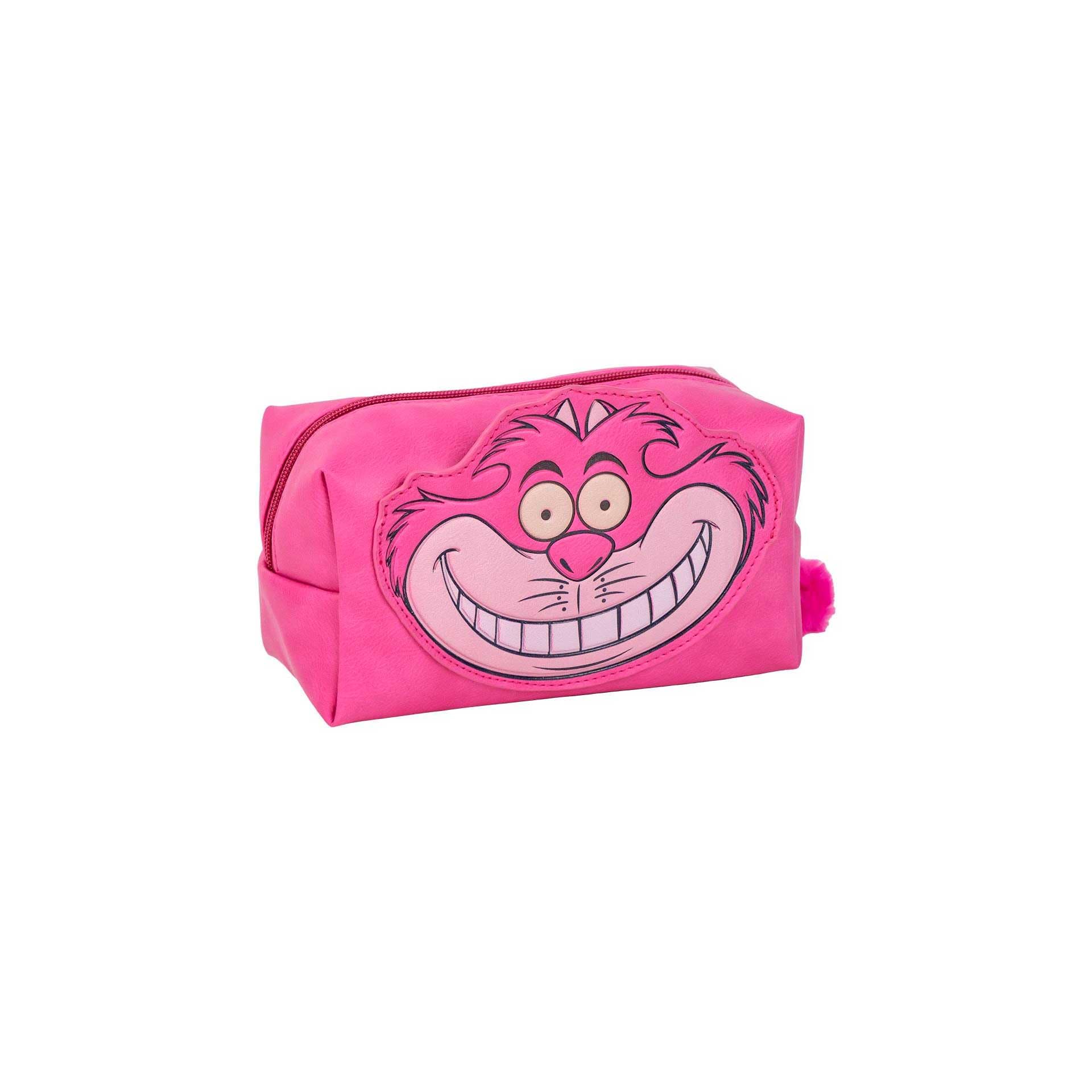 Disney Travel Toiletry Bag - Pink - Large Storage Capacity - Zipper Closure - Cheshire Cat Print - Original Product, Pink, Large Capacity Travel Toiletry Bag