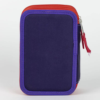 Cerda Sonic Prime School Pencil Case with 1 HB Pencil, 2 Pens, 1 Scissor, 1 Eraser, 1 Sharpener, 1 Ruler, 18 Pencil Colours and 18 Giotto Felt Tips Pens