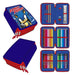 Cerda Sonic Prime School Pencil Case with 1 HB Pencil, 2 Pens, 1 Scissor, 1 Eraser, 1 Sharpener, 1 Ruler, 18 Pencil Colours and 18 Giotto Felt Tips Pens