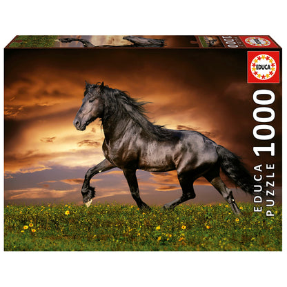 Educa - Puzzle 1000 Teile für Erwachsene | Friese in der Dämmerung, 1000 Teile Puzzle für Erwachsene und Kinder ab 14 Jahren, Pferdepuzzle (19555
