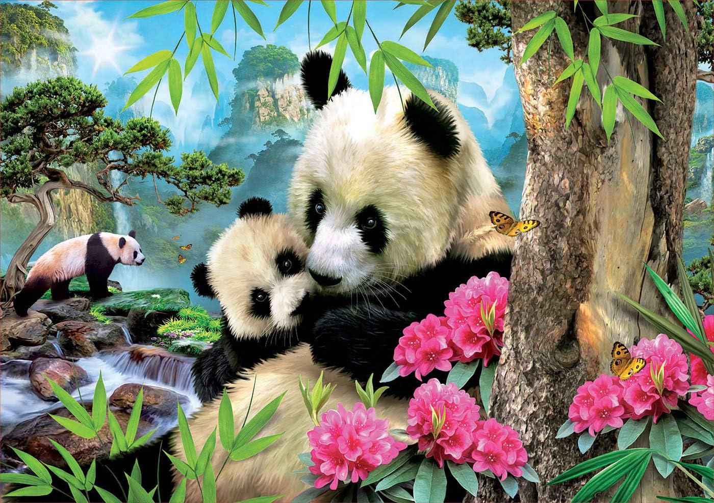 Educa - Puzzle 1000 Teile für Erwachsene | Kuschelnde Pandas, 1000 Teile Puzzle für Erwachsene und Kinder ab 14 Jahren, Tierpuzzle (17995)