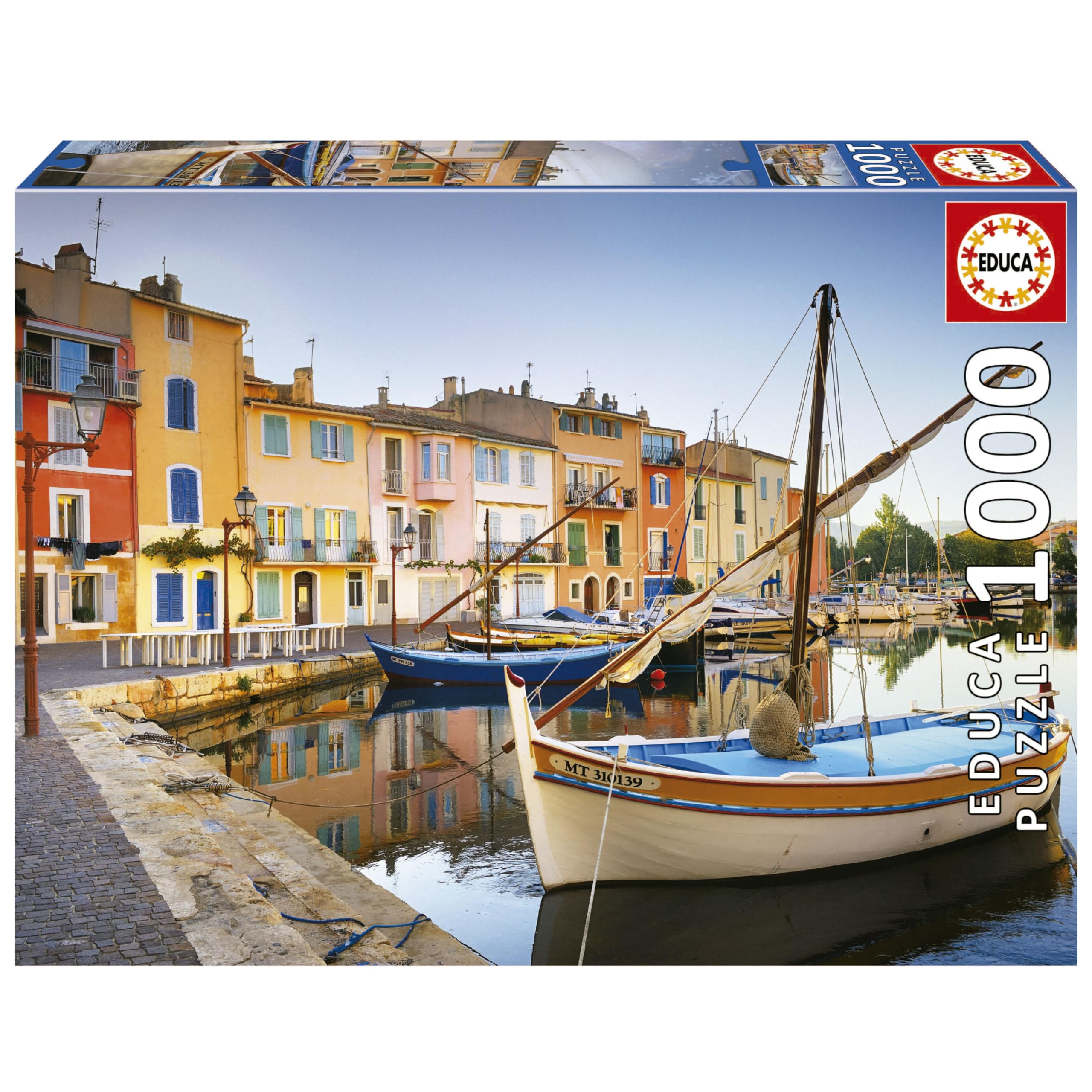 Educa - Puzzle von 1000 Teilen für Erwachsene | Hafen von Martigues, Provence. Messen: 68 x 48 cm. Beinhaltet die puzzlekleber FixPuzzle. Seit 14 Jahren (19928