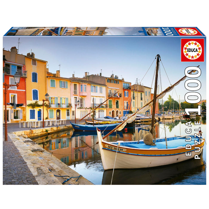 Educa - Puzzle von 1000 Teilen für Erwachsene | Hafen von Martigues, Provence. Messen: 68 x 48 cm. Beinhaltet die puzzlekleber FixPuzzle. Seit 14 Jahren (19928
