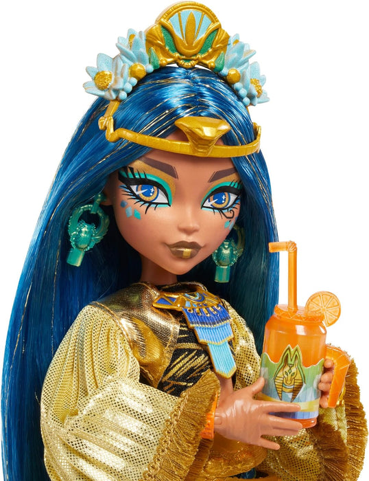 Monster High Monster Fest Doll, Cleo De Nile with Glam Outfit & Festival Themed Accessories like Snacks, Band Poster, Statement Bag & More