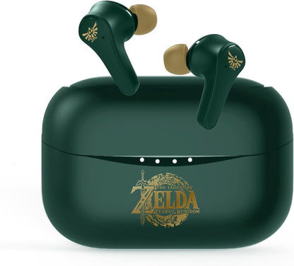 OTL Technologies ZD1137 Zelda Tears of the Kingdom TWS Wireless Earphones with Charging Case - Green