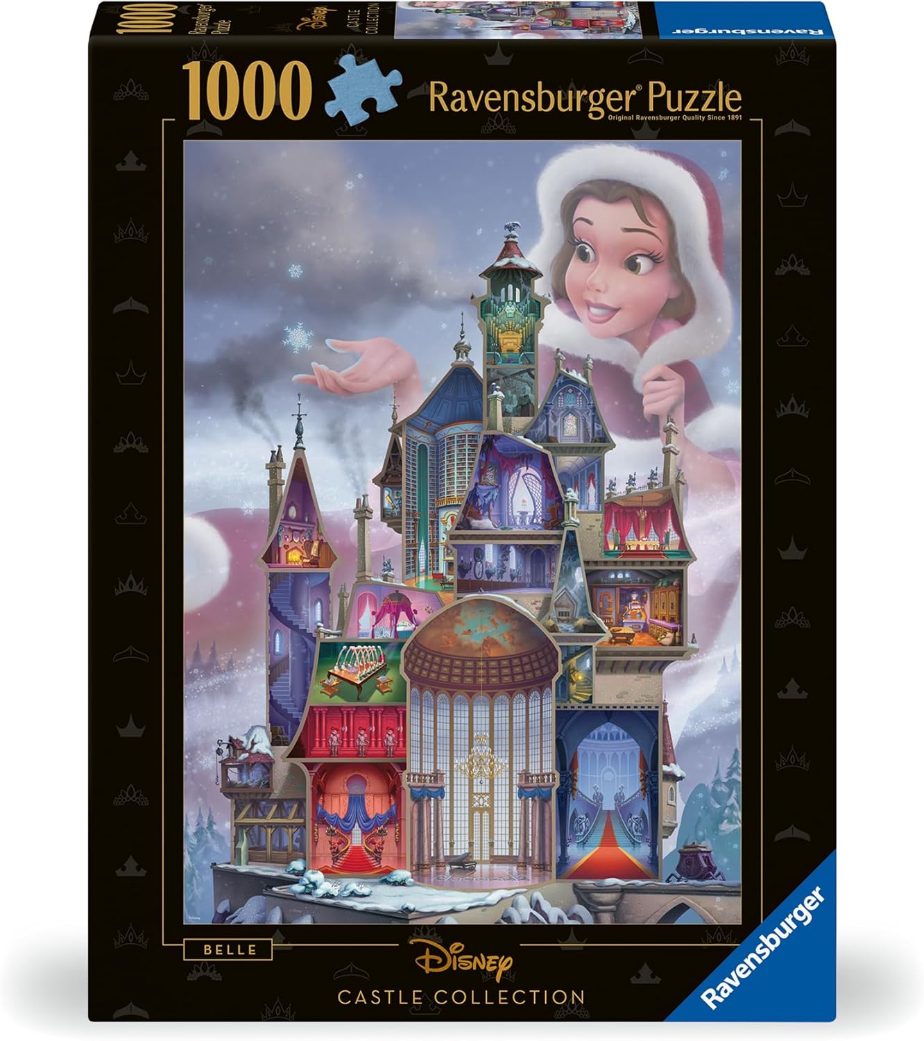 Ravensburger Disney Castle Collection: Belle 1000 Piece Jigsaw Puzzle for Adults - 12000262 - Handcrafted Tooling, Made in Germany, Every Piece Fits Together Perfectly