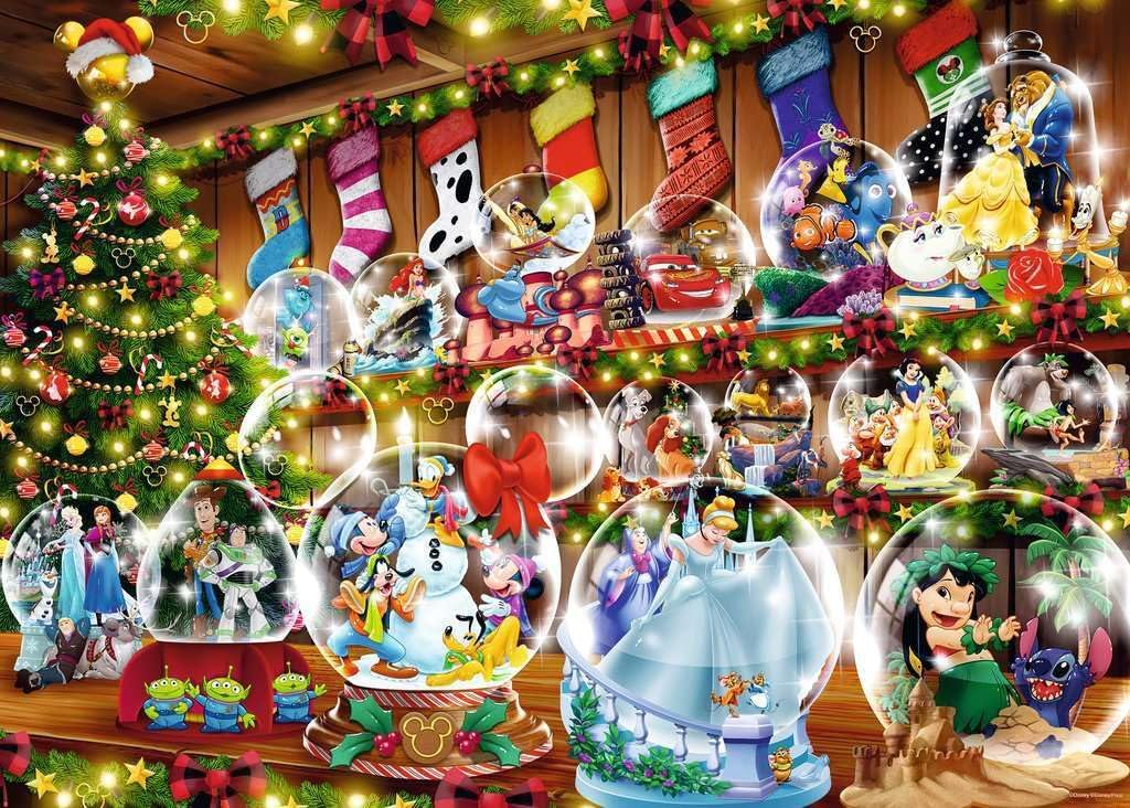 Ravensburger Disney Snowglobes 2024 Christmas Jigsaw Puzzle for Adults and Kids Age 12 Years Up - 1000 Pieces - Special Edition