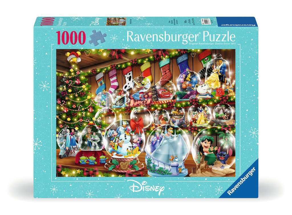 Ravensburger Disney Snowglobes 2024 Christmas Jigsaw Puzzle for Adults and Kids Age 12 Years Up - 1000 Pieces - Special Edition