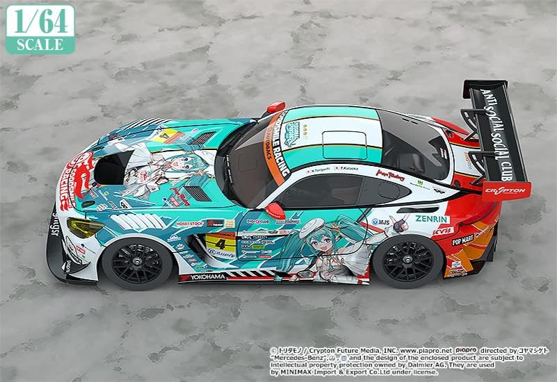 Good Smile Racing Hatsune Miku GT Project vehicle 1/64 Hatsune Miku AMG 2023 Season Opening Ver. 7cm