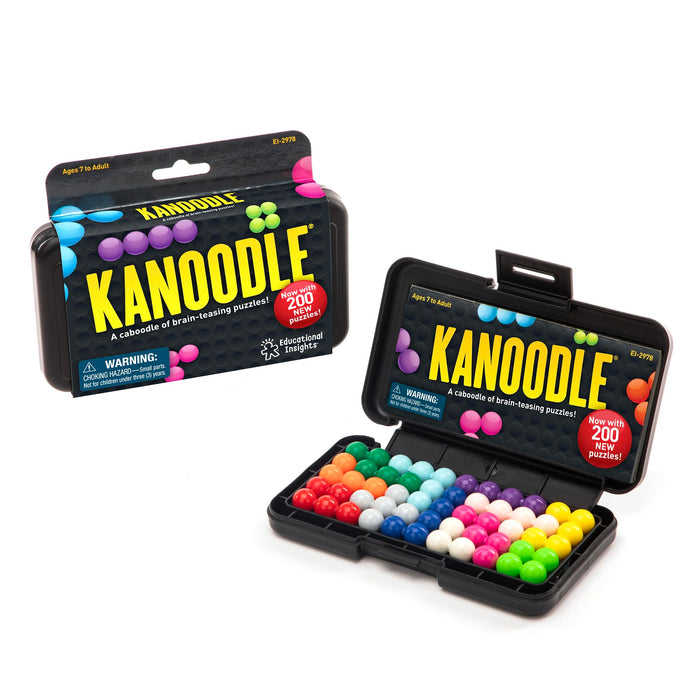 Learning Resources Kanoodle 3D Brain Teaser Puzzle, Travel Game for Adults and Kids Ages 7 8 9 10+, Gift for Boys and Girls, Featuring over 200 Challenges