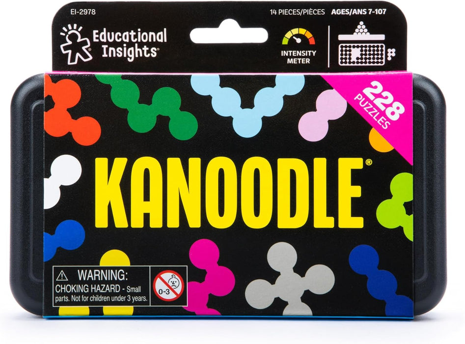 Learning Resources Kanoodle 3D Brain Teaser Puzzle, Travel Game for Adults and Kids Ages 7 8 9 10+, Gift for Boys and Girls, Featuring over 200 Challenges