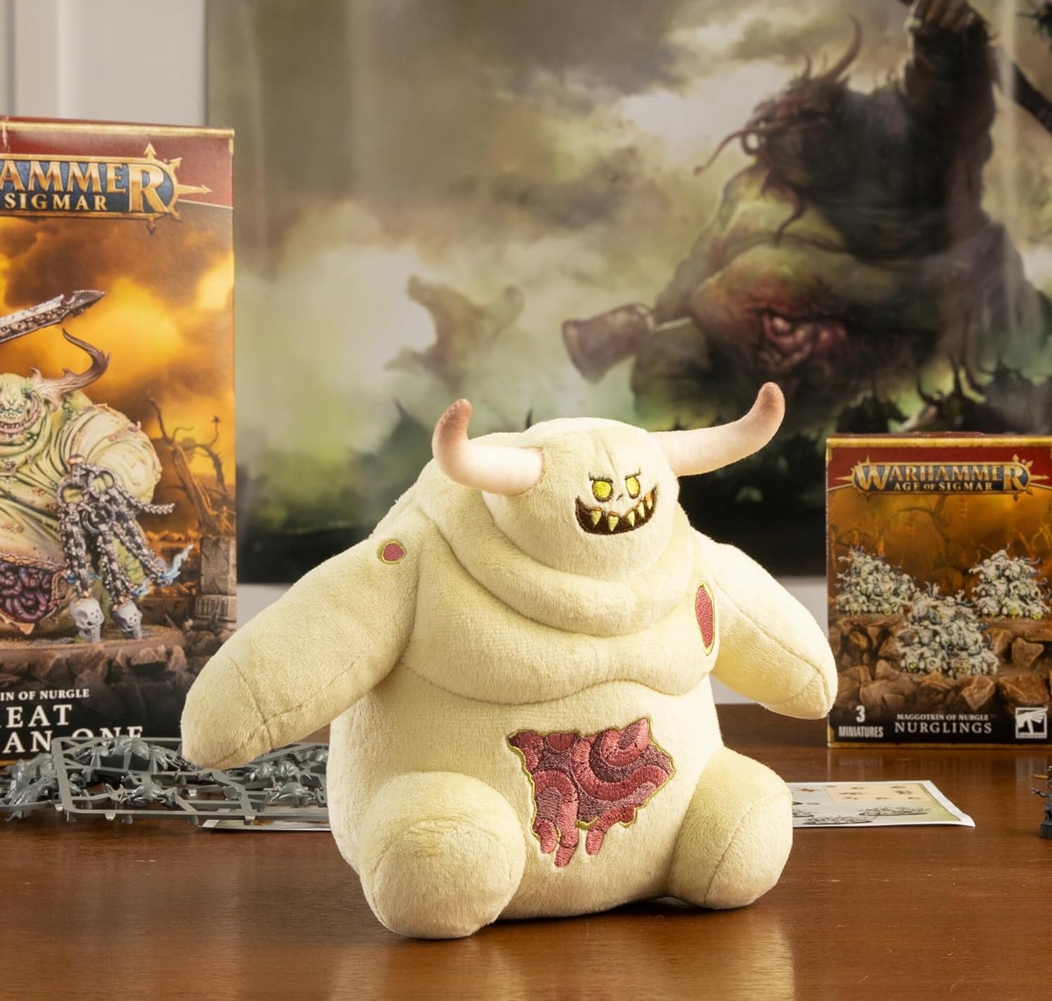 Warhammer 40,000 Collectible Plush Toys - Little Unclean One Nurglings Plush Officially Licensed Cute Plushies of Classic Warhammer 40,000 Miniatures - 7 Inch