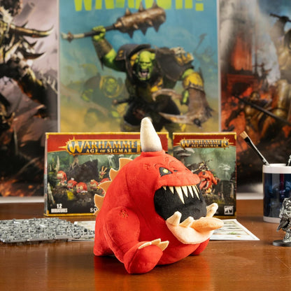 Warhammer Age of Sigmar Collectible Plush Toys - Gnasha-Squig Plushie Officially Licensed Cute Plushies of Classic Warhammer Miniatures - 7.5 Inch