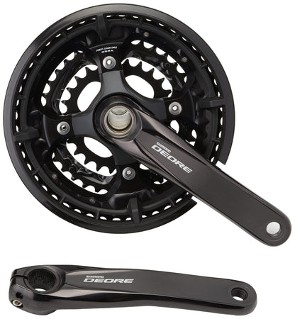 Shimano FC-T6010 Deore 10-speed chainset, 48/36/26T, with chainguard, black, 170 mm