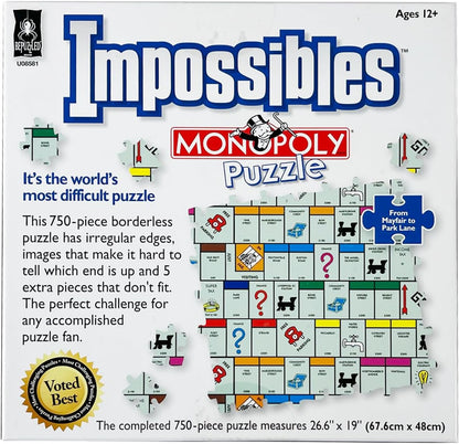 University Games Impossibles Monopoly-Rompecabezas de 750 Piezas (U08581