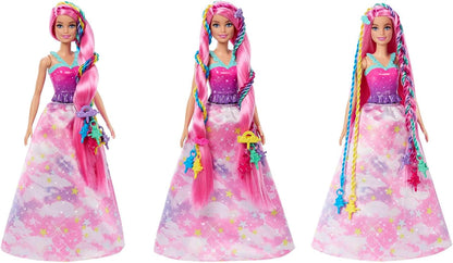 Barbie Doll, Fantasy Hair with Braid and Twist Styling, Rainbow Extensions, Twisting Tool with Accessories, JCW55