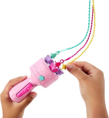Barbie Doll, Fantasy Hair with Braid and Twist Styling, Rainbow Extensions, Twisting Tool with Accessories, JCW55