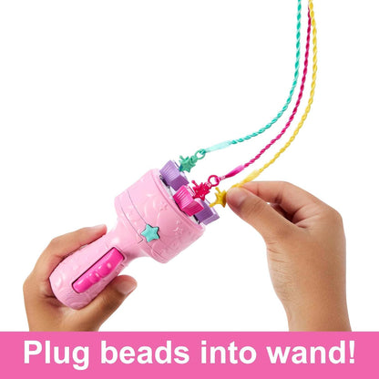 Barbie Doll, Fantasy Hair with Braid and Twist Styling, Rainbow Extensions, Twisting Tool with Accessories, JCW55