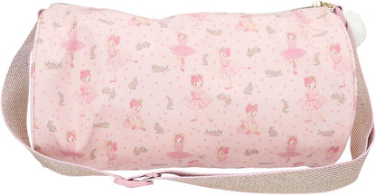 Depesche 12865 Princess Mimi Bunny Ballet-Borsa Sportiva Rosa con Ballerine e Coniglietti, Forma di Rotolo con Tracolla Regolabile, Multicolore