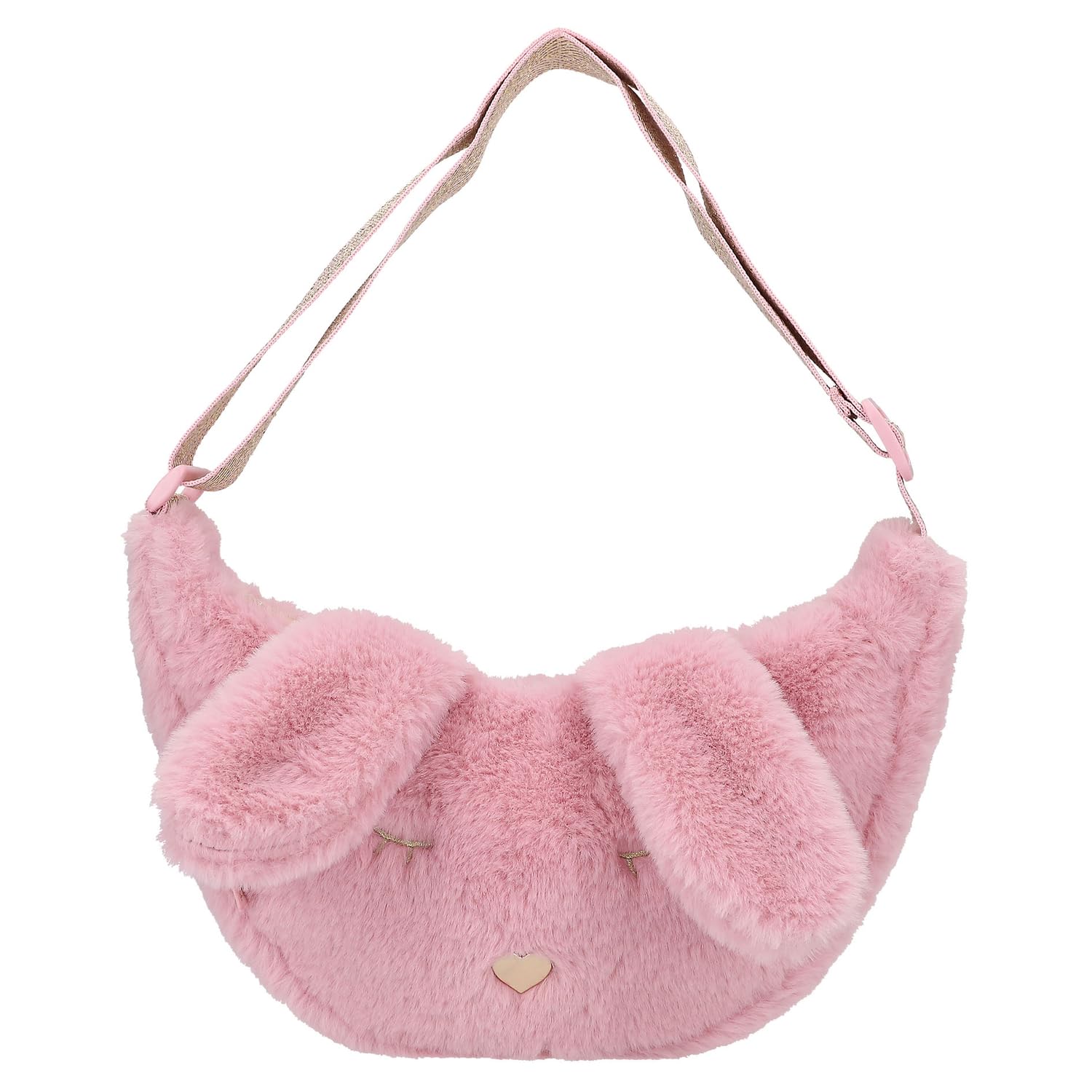 Depesche 12866 Princess Mimi Bunny Ballet Piccola in Rosa, con Peluche, Orecchie e Viso di Coniglietto, Borsa con Tracolla Regolabile, Multicolore