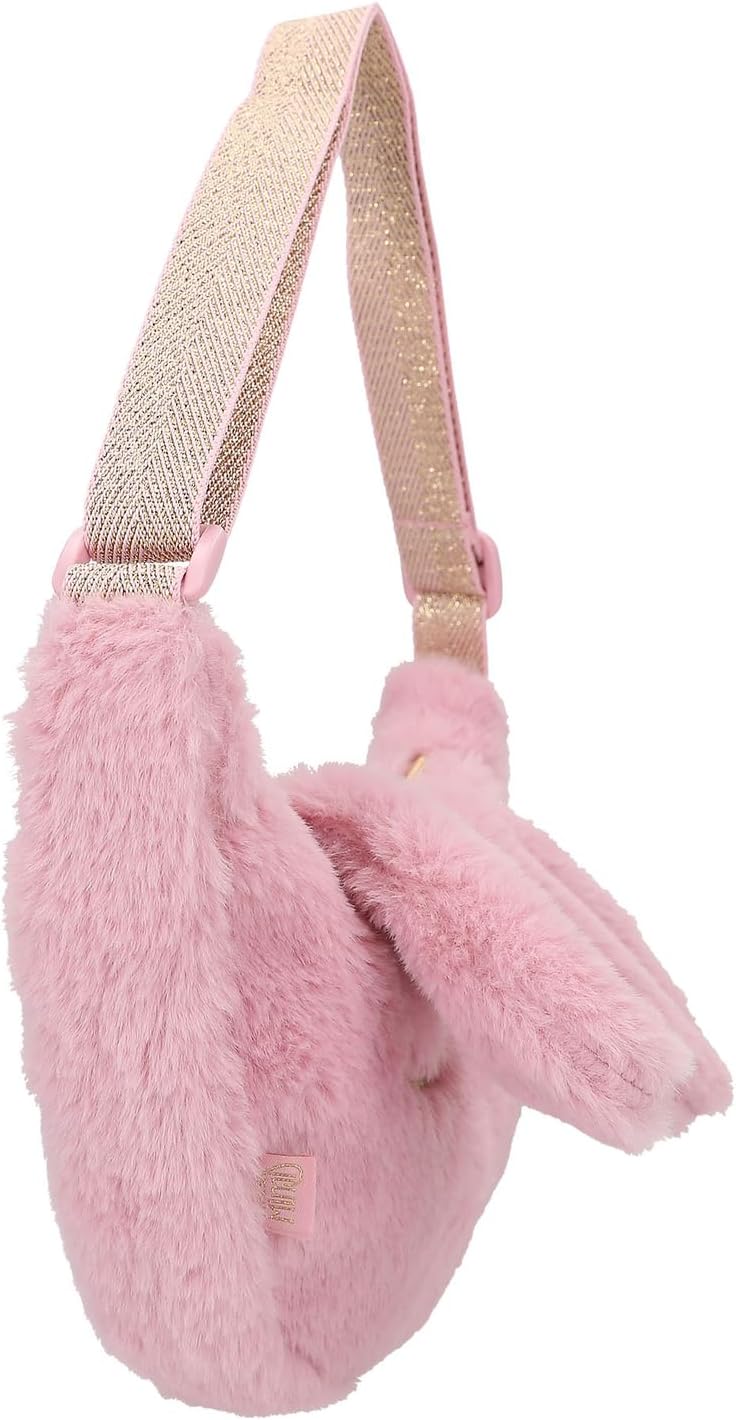 Depesche 12866 Princess Mimi Bunny Ballet Piccola in Rosa, con Peluche, Orecchie e Viso di Coniglietto, Borsa con Tracolla Regolabile, Multicolore